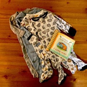 3-6 month cotton zip up sleeper lot